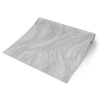 Erismann Vliestapete Wellen weiß gold B/L: ca. 53x1005 cm Vliestapete_10456-38 VW7 oben - gold/weiß (53,00/1005,00cm) - Erismann