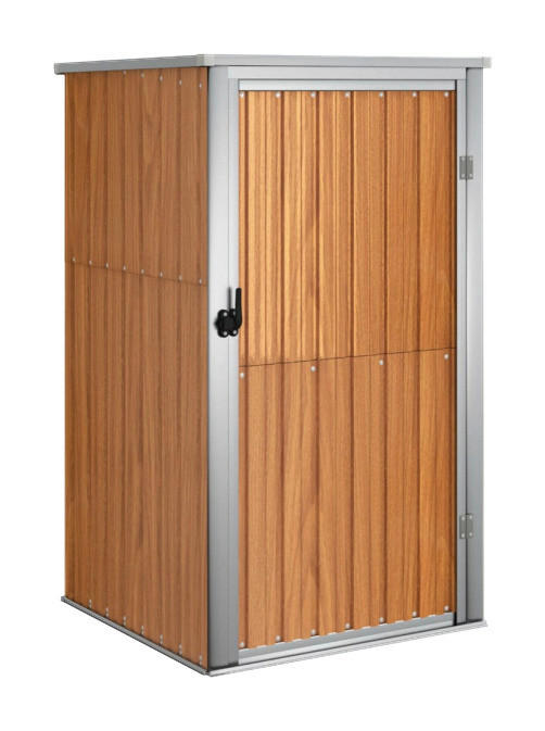 VidaXL Geräteschuppen braun Stahl B/H/T: ca. 88x161x89 cm Geräteschuppen - braun (88,00/161,00/89,00cm) - VidaXL