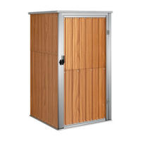VidaXL Geräteschuppen braun Stahl B/H/T: ca. 88x161x89 cm Geräteschuppen - braun (88,00/161,00/89,00cm) - VidaXL