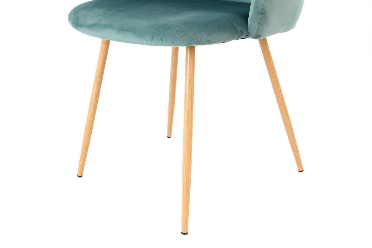 Stuhl Celina 100 2er grün Microfaser B/H/T: ca. 54x84x56 cm Celina 100 2er - Eiche/grün (54,00/84,00/56,00cm) - 360 Living