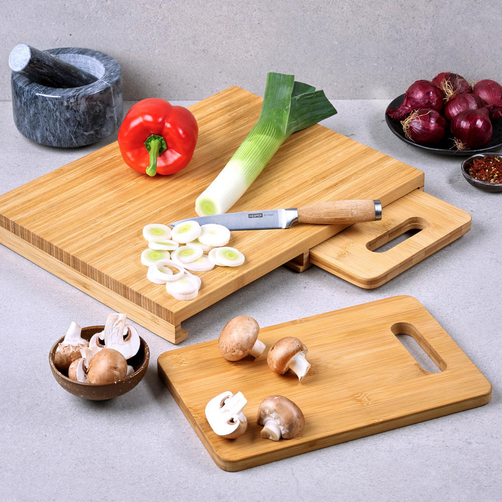Kesper Schneidbrett Schneidebrett_3tlg. - natur (39,20/30,00/3,80cm) - Kesper