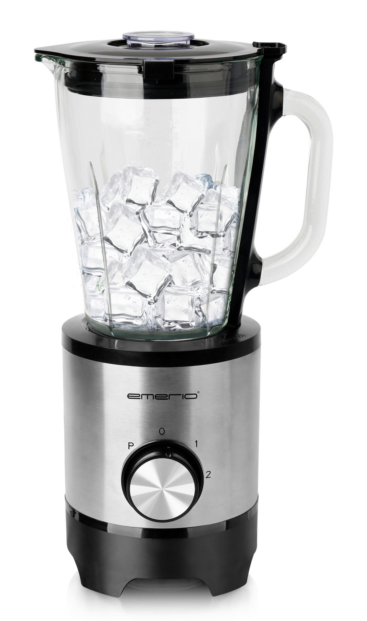 Emerio Standmixer BL-130988 silber transparent Edelstahl Glas B/H/T: ca. 18x37x22 cm Standmixer BL-130988 - transparent/silber (18,00/37,00/22,00cm) - Emerio