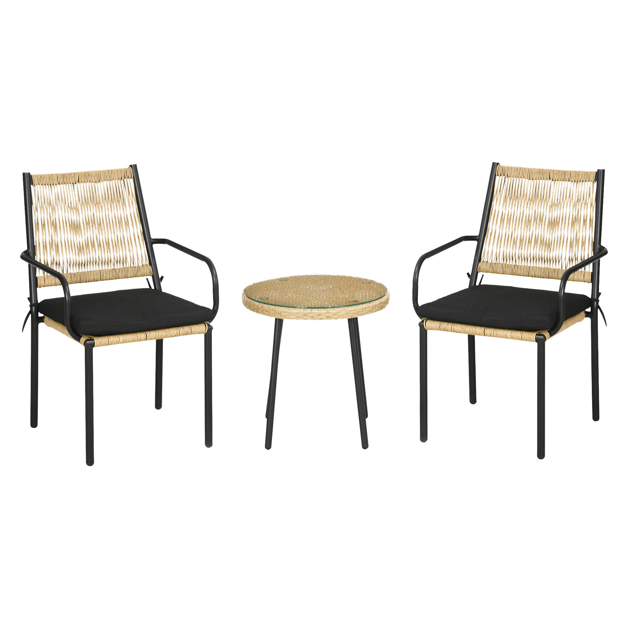 Outsunny Bistro-Set sand Polypropylen B/H/L: ca. 62x55x90 cm