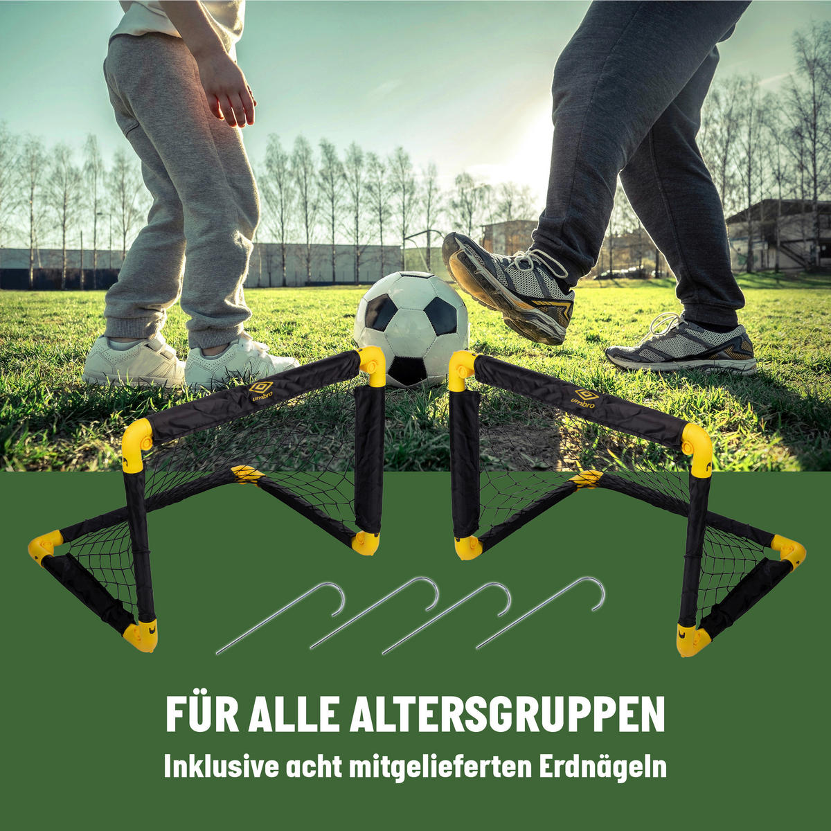 Fußballtor gelb B/H/T: ca. 50x44x44 cm Fußballtor_2erSet 50x44x44cm - gelb/schwarz (50,00/44,00/44,00cm)
