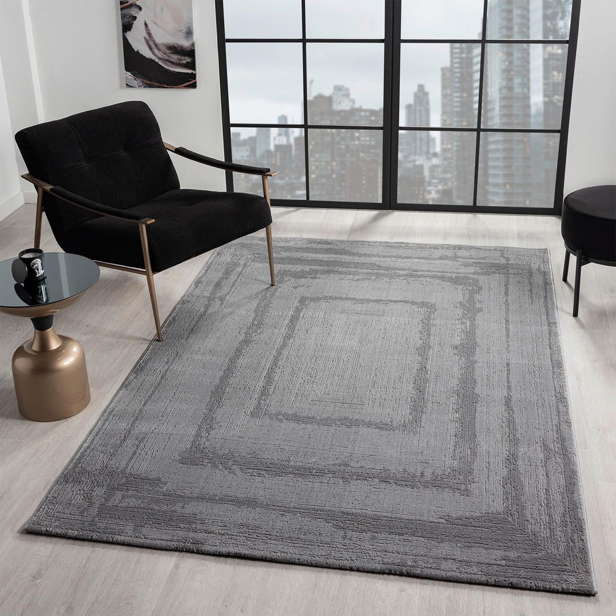 Webteppich Costa grau B/L: ca. 80x150 cm Costa - grau (80,00/150,00cm)