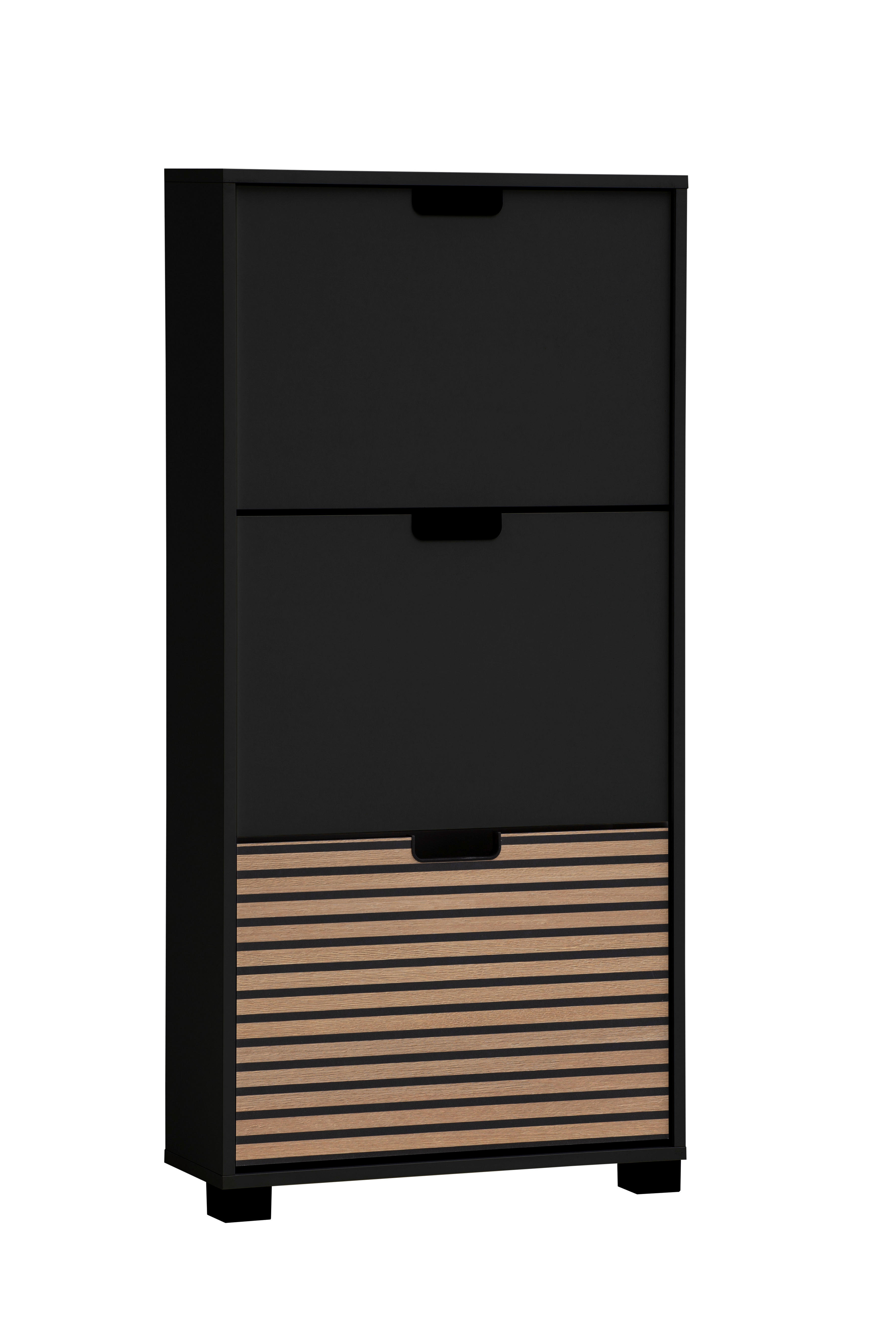 Schuhkipper Ryker schwarz matt B/H/T: ca. 59,8x124x19,5 cm Ryker - schwarz (59,80/124,00/19,50cm) - Möbelpartner