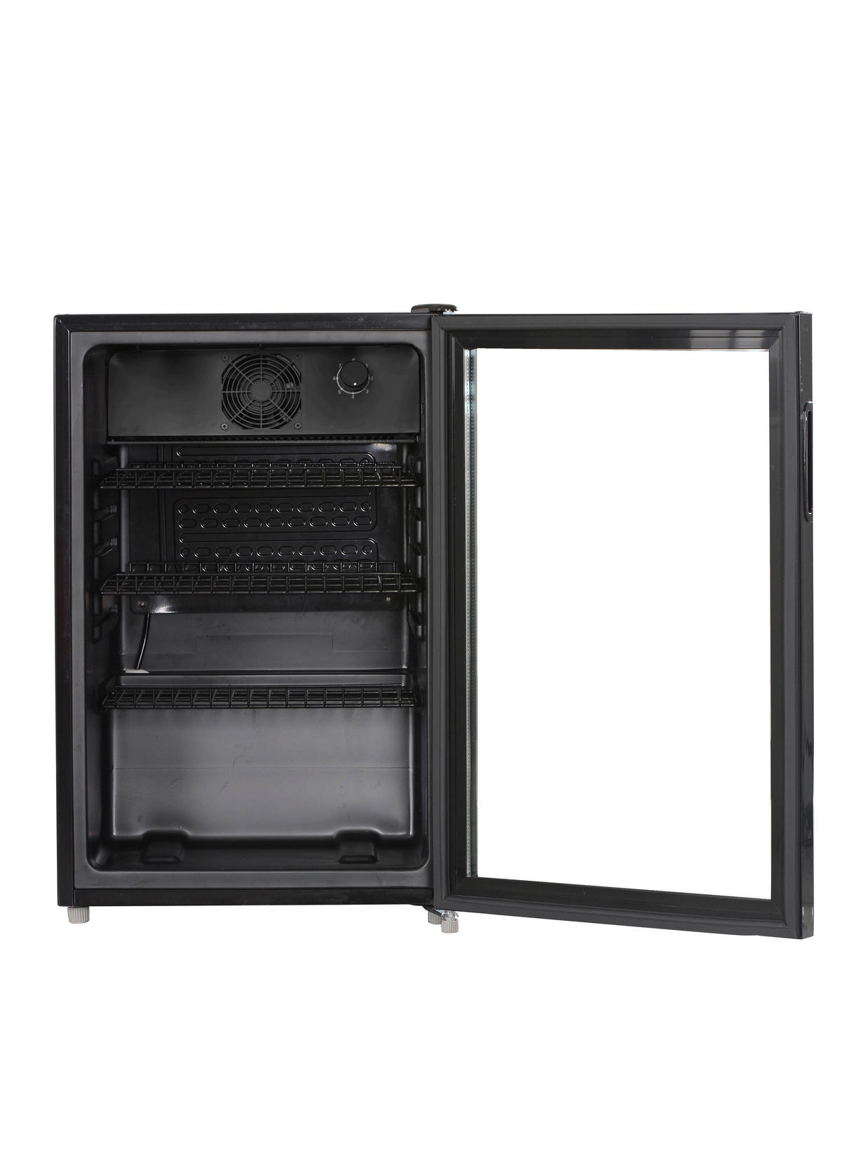 POCOline Kühlschrank schwarz B/H/T: ca. 54x84x54,5 cm Glastürkühlschrank GTK84-118CS - schwarz (54,00/84,00/54,50cm) - POCOline