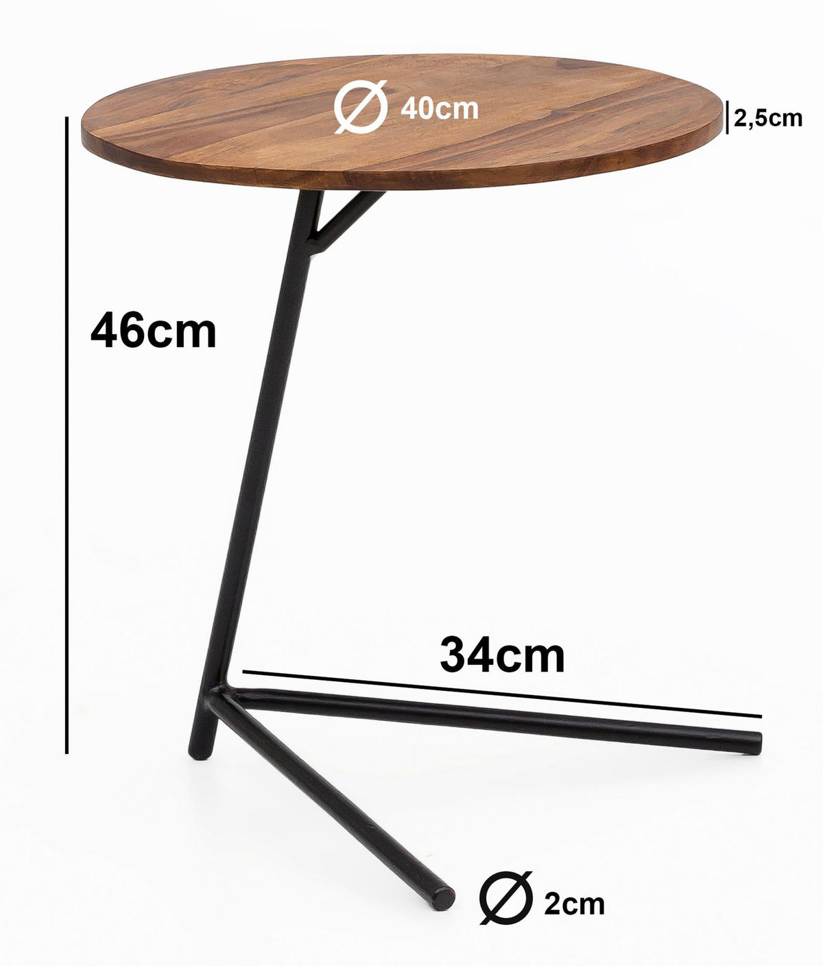 Beistelltisch rosenholz Nachbildung Holz B/H/T: ca. 40x46x40 cm Beistelltisch - rosenholz (40,00/46,00/40,00cm) - Wohnling