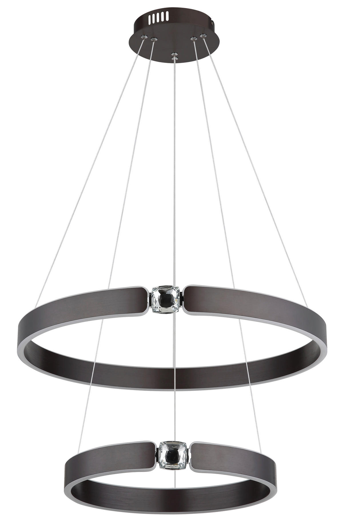 GLOBO LED-Pendelleuchte bronze Opal Metall Acryl H/L: ca. 125x60 cm LED-Pendelleuchte_Hendricks - Opal/bronze (60,00cm) - GLOBO