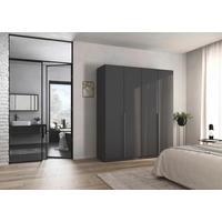 Kleiderschrank Alabama grau B/H/T: ca. 181x210x54 cm Alabama - Alu/grau (181,00/210,00/54,00cm)