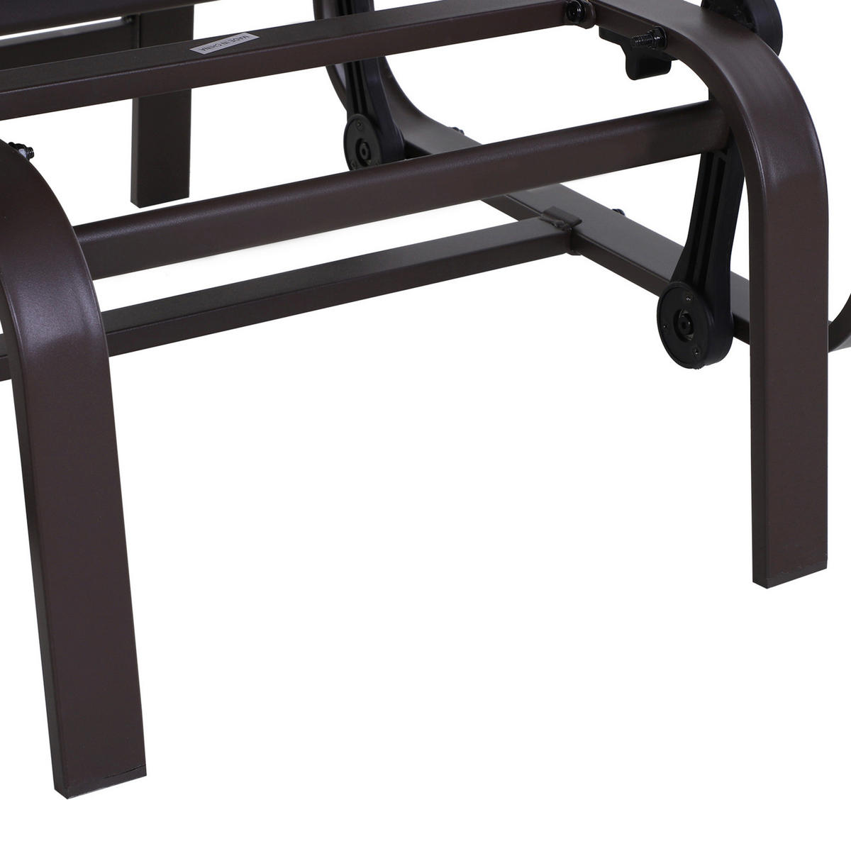 Outsunny Schaukelstühle braun Metall B/H/T: ca. 60x105x73 cm Schaukelstuhl - braun (60,00/105,00/73,00cm) - Outsunny