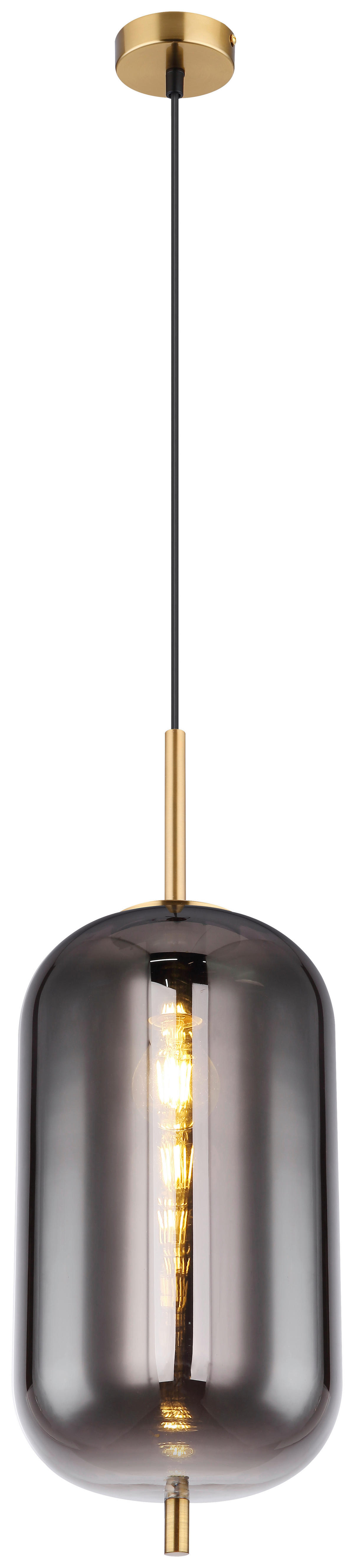 GLOBO Pendelleuchte messing Glas Metall H/D: ca. 120x22 cm 1.0 Brennstellen 15345H2MM - messing (22,00/120,00cm) - GLOBO