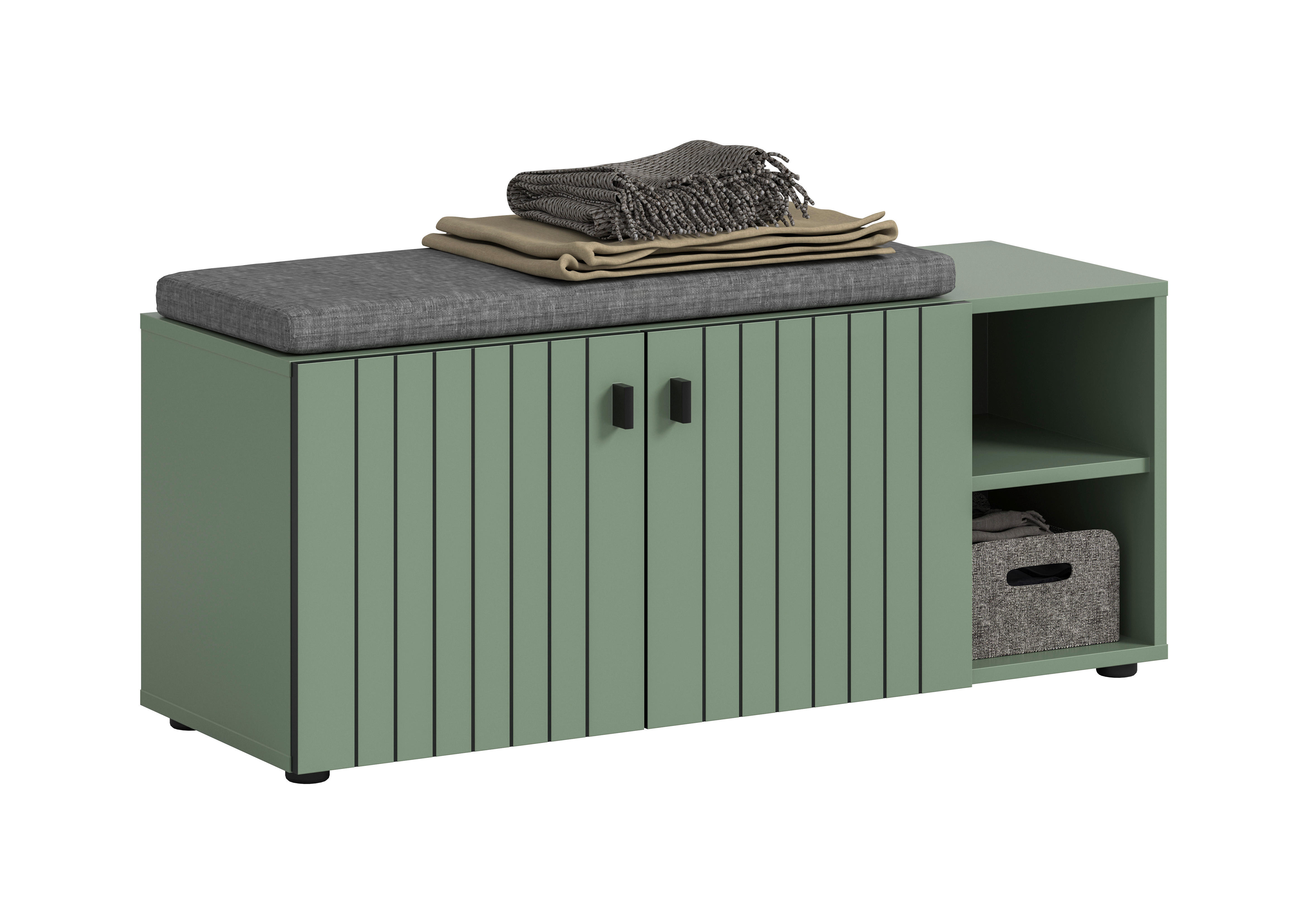 Sitzbank STATION grün B/H/T: ca. 106x43x37 cm STATION - grün (106,00/43,00/37,00cm) - xonox.home