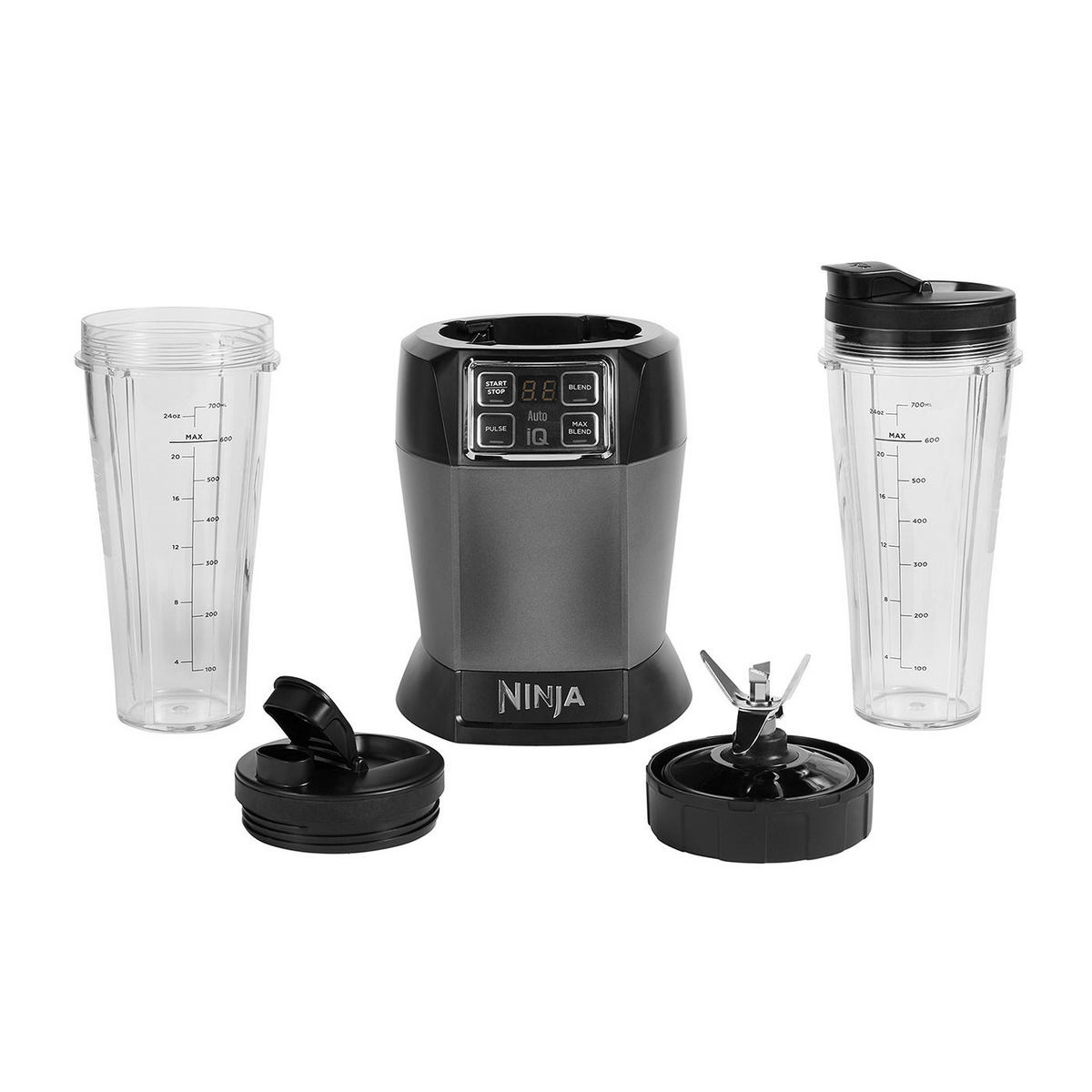 Ninja Standmixer silber schwarz Kunststoff B/H/L: ca. 16x38,5x17 cm BN495EU - schwarz/silber (17,00/16,00/38,50cm) - Ninja