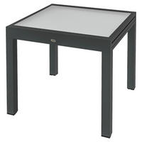 Outsunny Gartentisch schwarz Aluminium B/H/L: ca. 80x75x160 cm Gartentisch - schwarz (160,00/80,00/75,00cm) - Outsunny