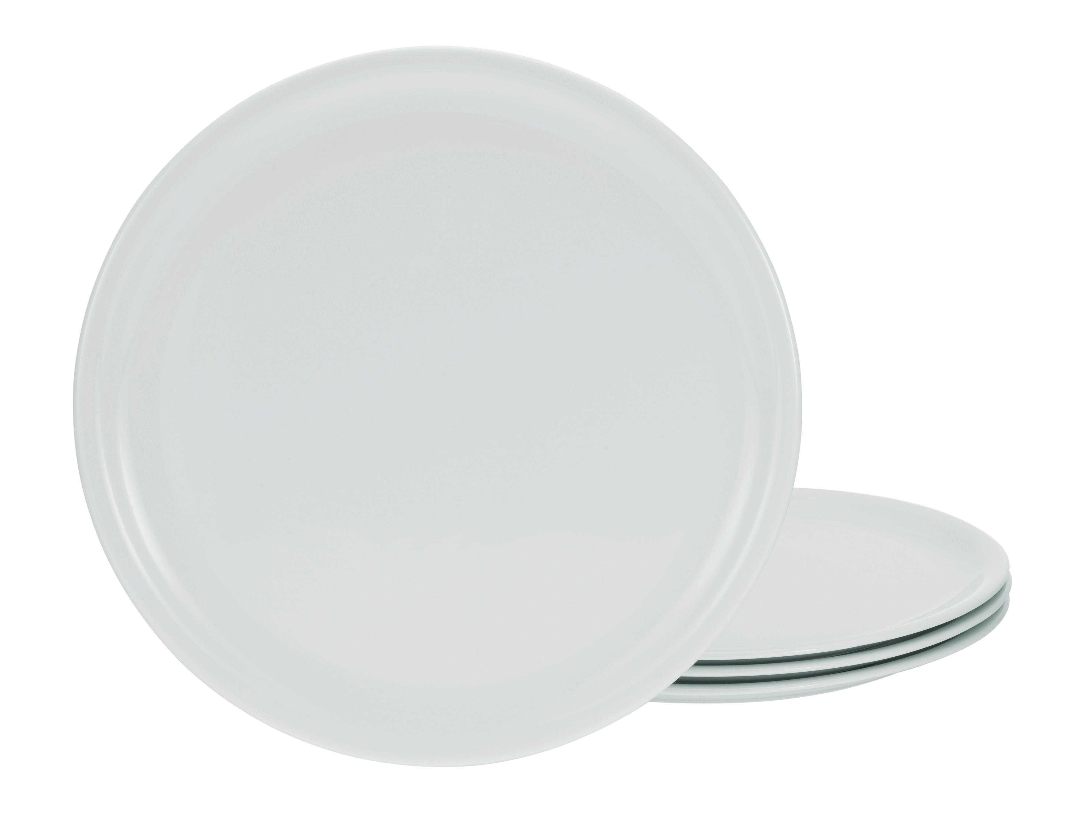 CreaTable Pizzateller EUROPA weiß Porzellan 4 tlg. EUROPA - weiß (33,00cm) - CreaTable