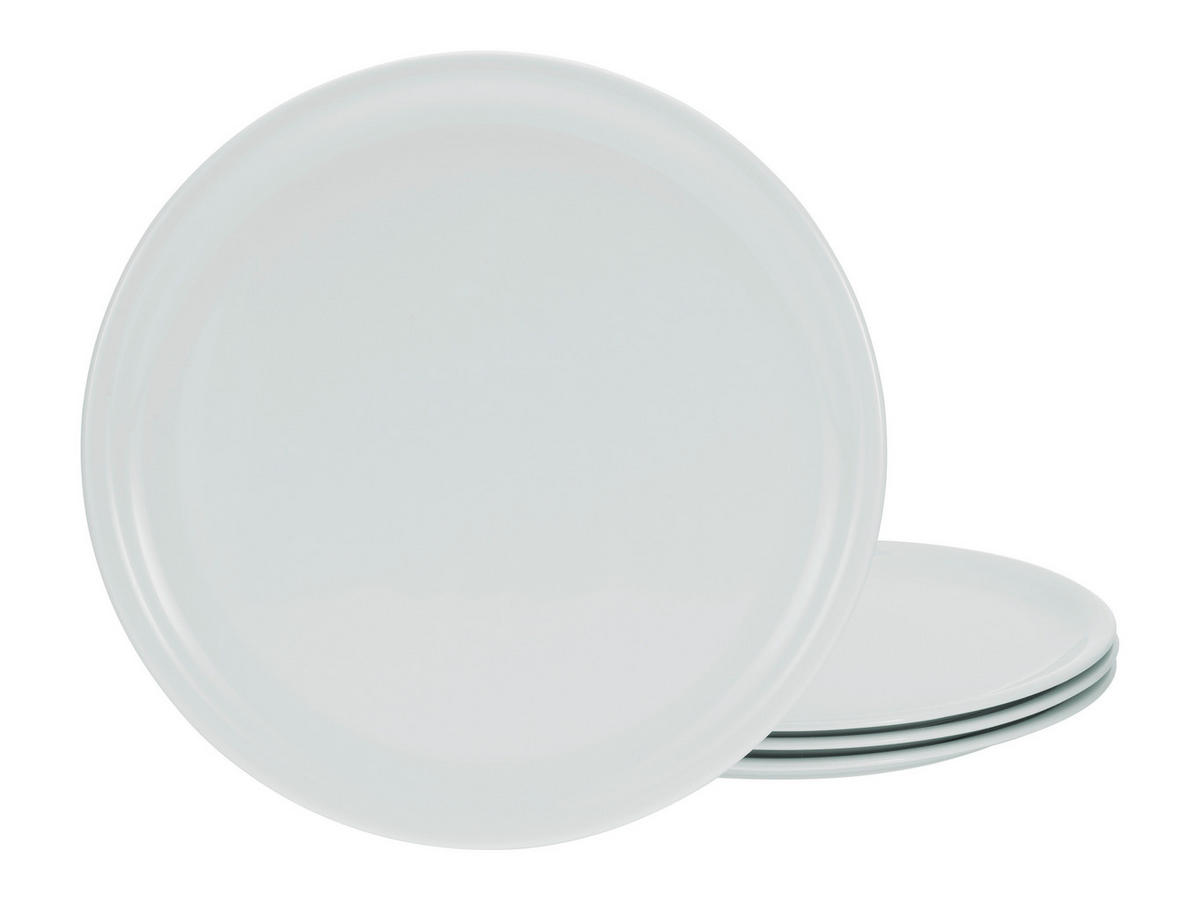 CreaTable Pizzateller EUROPA weiß Porzellan 4 tlg. EUROPA - weiß (33,00cm) - CreaTable
