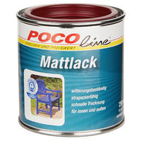 POCOline Acyl Buntlack bordeauxrot matt ca. 0,25 l Mattlack_Acryl_2in1 250ml - bordeauxrot (250ml) - POCOline