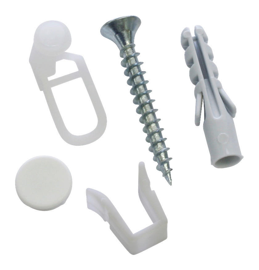 Zubehör-Set für Gardinenschiene weiß Kunststoff 2.0 Läufe Zubehörset - weiß - Boviva