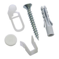 Zubehör-Set für Gardinenschiene weiß Kunststoff 2.0 Läufe Zubehörset - weiß - Boviva