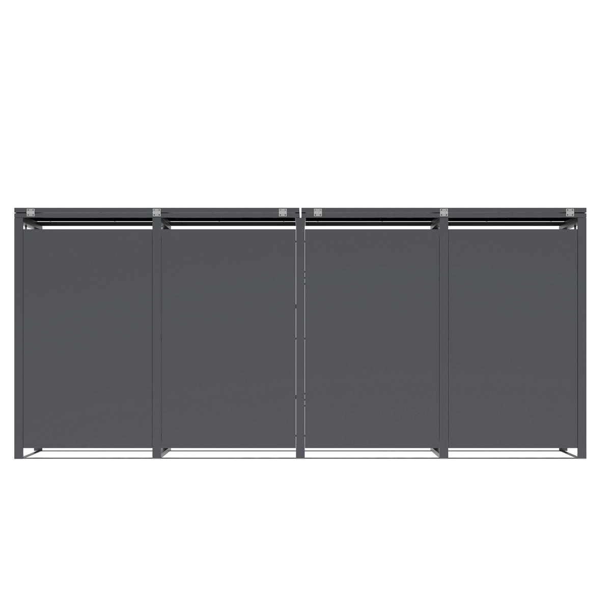 Westmann Mülltonnenbox Status anthrazit B/H/L: ca. 265x116x80 cm Status - anthrazit (80,00/265,00/116,00cm) - Westmann