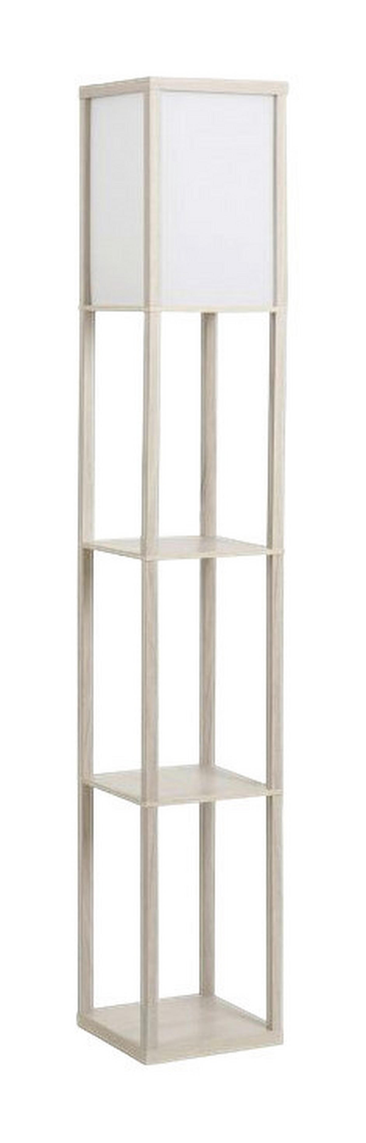 HOMCOM Stehleuchte 833-623V90AK 833-623V90AK Eiche weiß Acryl Kunststoff B/H/L: ca. 26x160x26 cm E27 1 Brennstellen Stehleuchte 833-623V90AK - Eiche/weiß (26,00/26,00/160,00cm) - HOMCOM