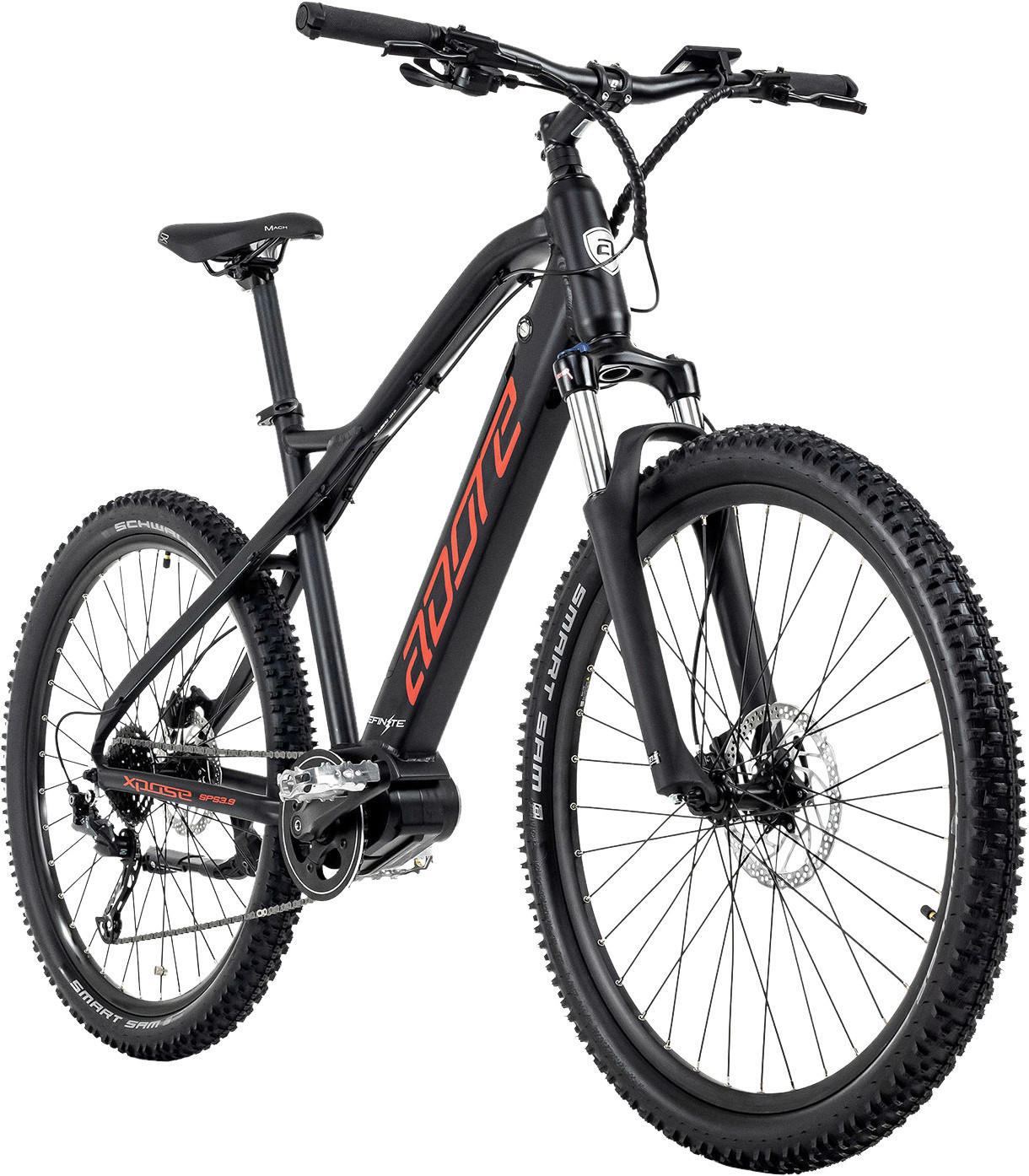 Adore Mountain E-Bike 27,5'' Xpose 27,5 Zoll Rahmenhöhe 51 cm 9 Gänge schwarz schwarz ca. 250 W ca. 36 V ca. 27,5 Zoll