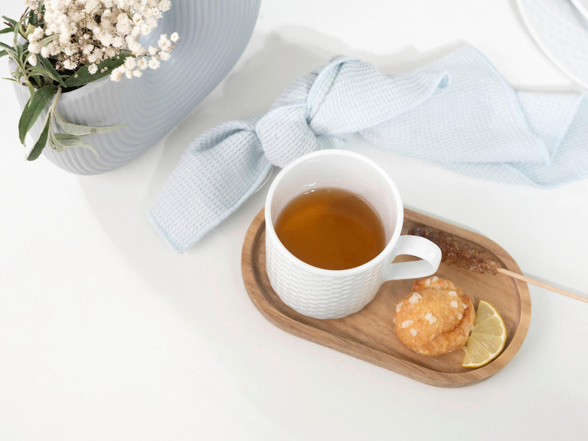 CreaTable Kaffeebecher Polo weiß Porzellan 6 tlg. Polo - weiß - CreaTable