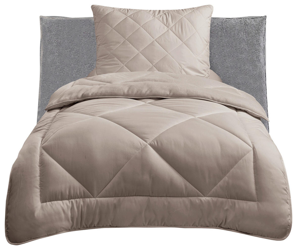 Steppbett Steppbett_Cashmere-Touch taupe - taupe (135,00/200,00cm)