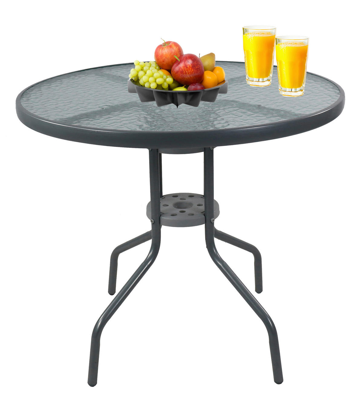 VCM Gartensitzgruppe Maxola schwarz Textilene B/H/L: ca. 75x74x75 cm Maxola - schwarz (75,00/75,00/74,00cm) - VCM