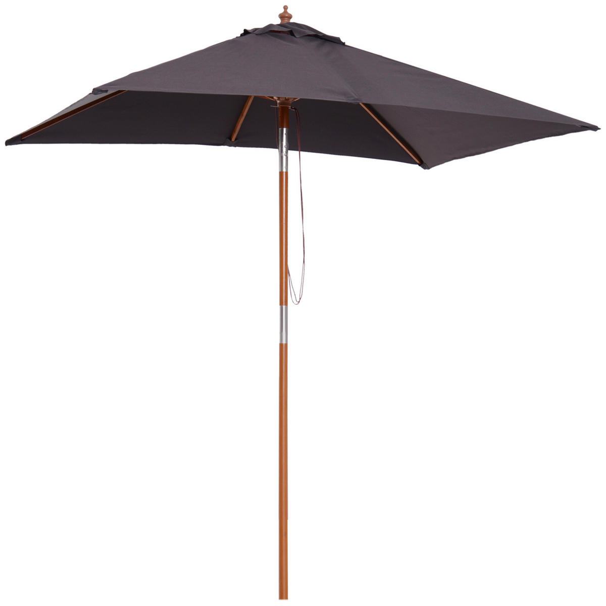 Outsunny Sonnenschirm dunkelgrau Polyester B/H/L: ca. 150x230x200 cm Sonnenschirm - dunkelgrau (200,00/150,00/230,00cm) - Outsunny