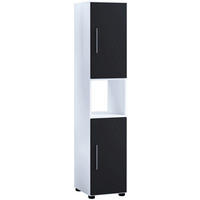 Hochschrank Flandu weiß schwarz B/H/T: ca. 31x160x32 cm Flandu - weiß/schwarz (31,00/160,00/32,00cm) - VCM Möbel