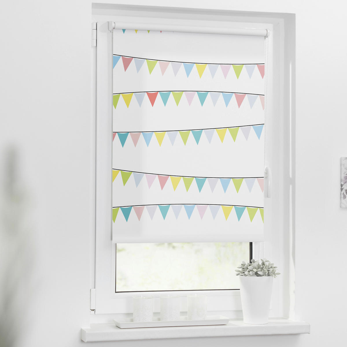 Rollo Wimpelkette bunt B/L: ca. 80x150 cm Wimpelkette - bunt (80,00/150,00cm) - LICHTBLICK