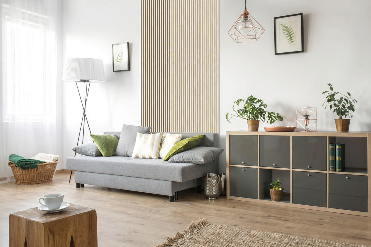 Wand-und Akustikpaneel Eiche L/B/H: ca. 244x60x1 cm pro Stück Akustikpaneel 244x60 Classic Oak - Eiche (244,00/60,00/1,00cm)