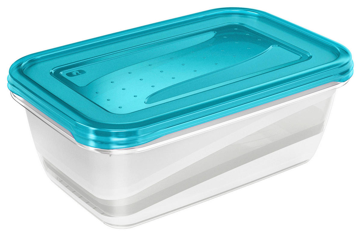 keeeper Frischhaltedosenset transparent B/H/L: ca. 19x9x29 cm Frischhaltedosenset_Fredo_2tlg. - blau/transparent (29,00/19,00/9,00cm) - keeeper