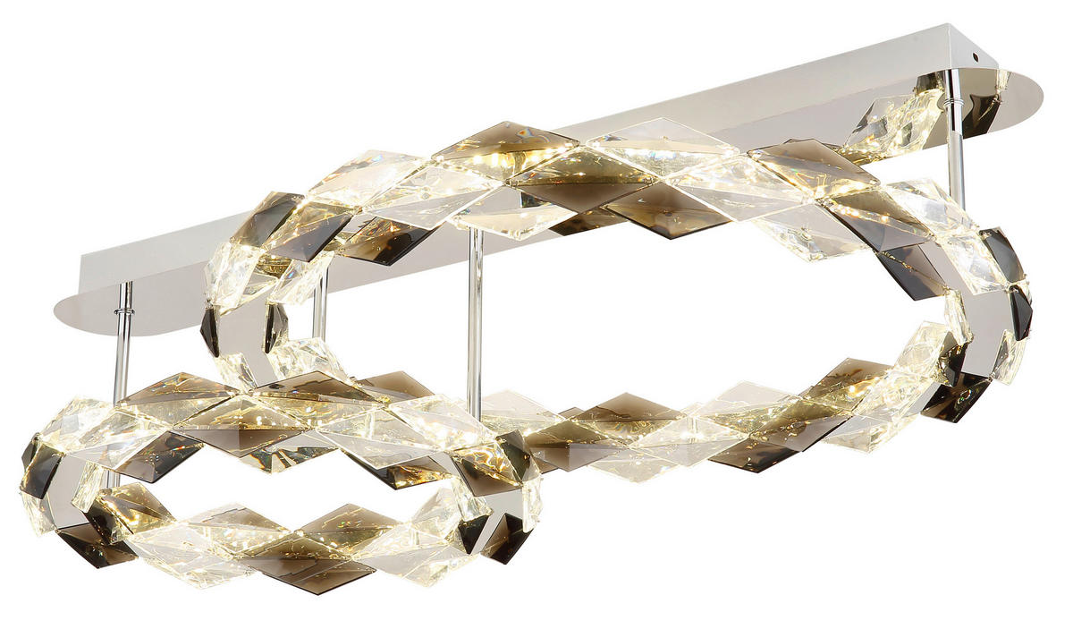 GLOBO LED-Deckenleuchte klar Chrom Metall B/H/T: ca. 55x24x80 cm KARILION - klar/Chrom (55,00/24,00/80,00cm) - GLOBO