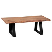 Couchtisch natur schwarz B/H/T: ca. 115x40x61 cm Couchtisch - natur/schwarz (115,00/40,00/61,00cm) - Wohnling