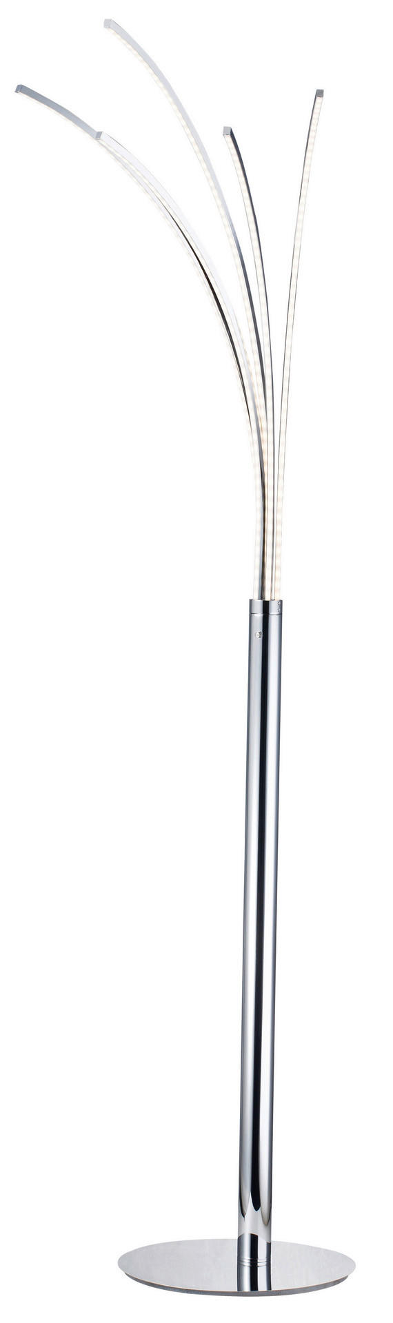 POCOline Stehleuchte Palmier Chrom Metall H: ca. 180 cm 5 Brennstellen Palmier - Chrom (180,00cm) - POCOline