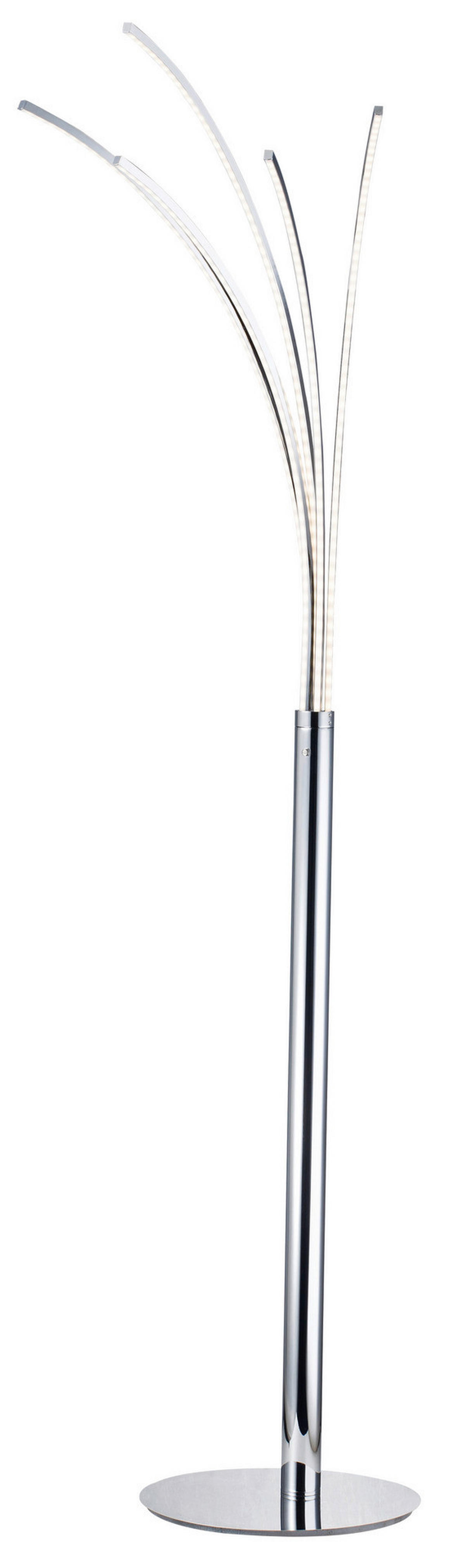 POCOline Stehleuchte Palmier Chrom Metall H: ca. 180 cm 5 Brennstellen Palmier - Chrom (180,00cm) - POCOline