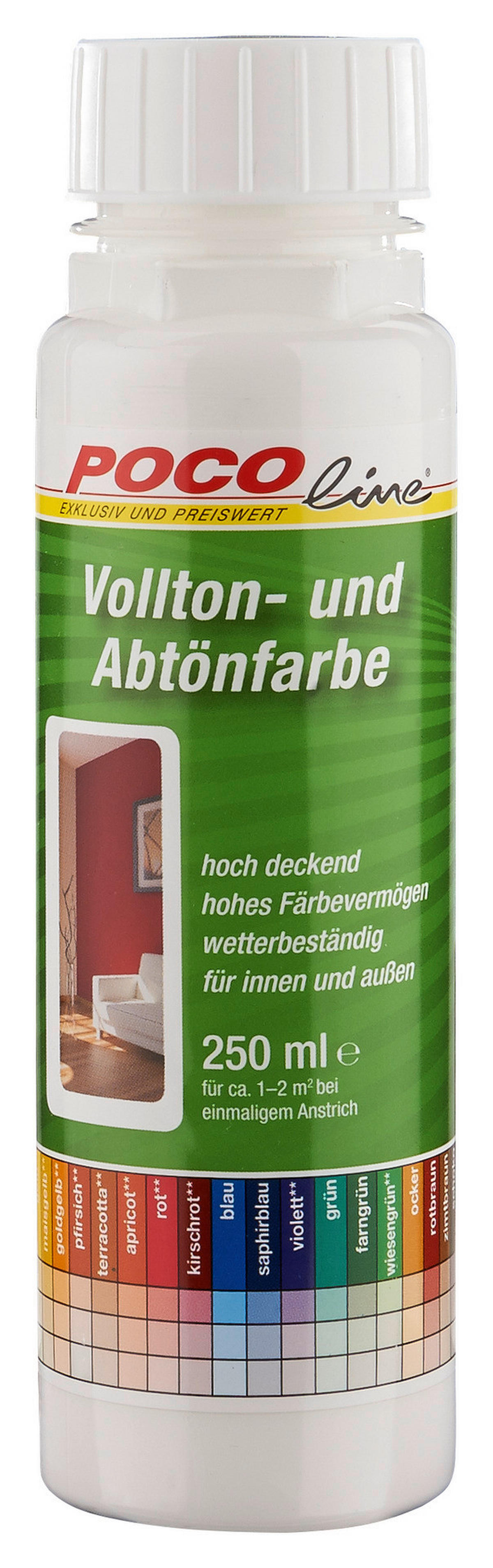 POCOline Vollton- und Abtönfarbe weiß ca. 0,25 l Voll+Abtönfarbe 250ml weiß - weiß (250ml) - POCOline