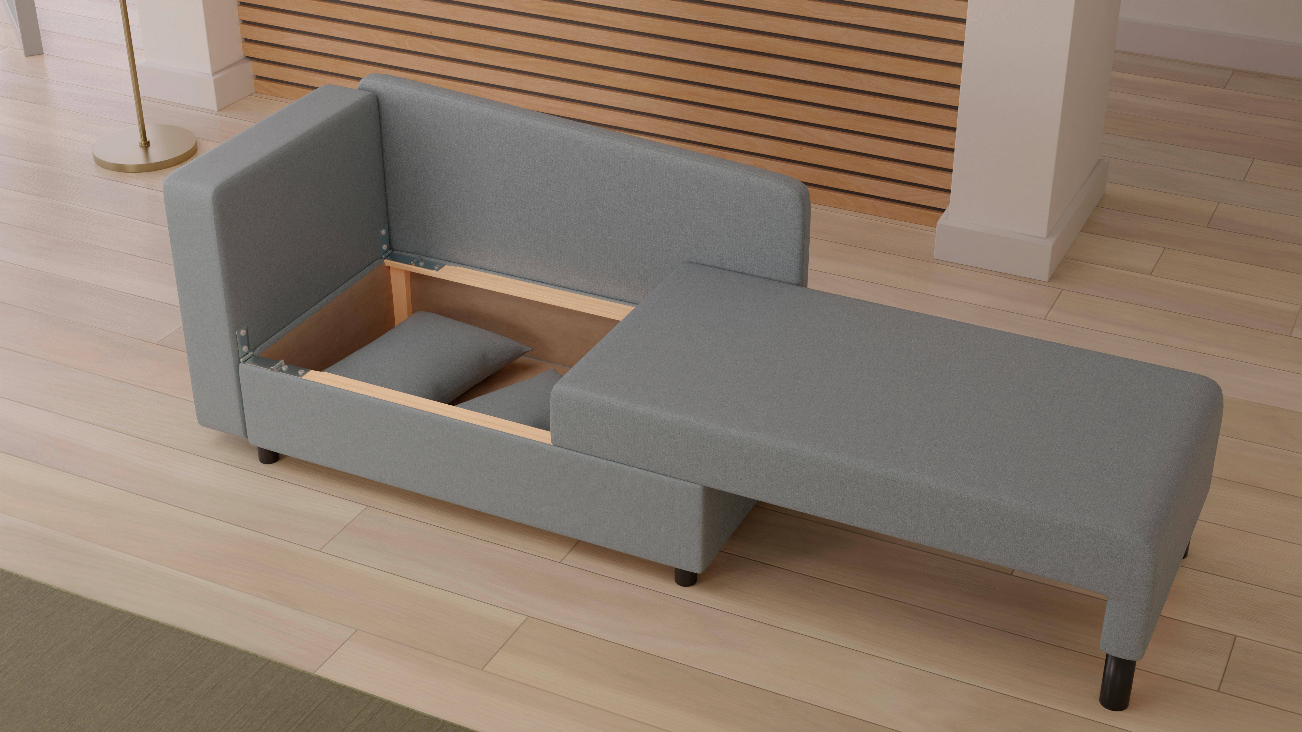 Recamiere Lübeck grau B/H/T: ca. 148x75x85 cm Lübeck - schwarz/grau (148,00/75,00/85,00cm)