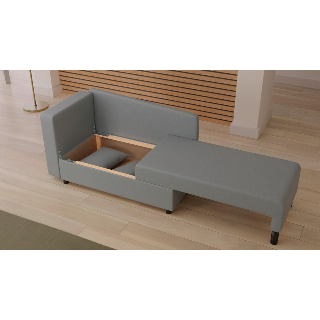 Thumbnail - Recamiere Lübeck grau B/H/T: ca. 148x75x85 cm