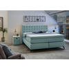 Boxspringbett  türkis Flachgewebe Liegefläche B/L: ca. 180x200 cm Jessica_Boxspringbett - schwarz/türkis (194,00/122,00/216,00cm)