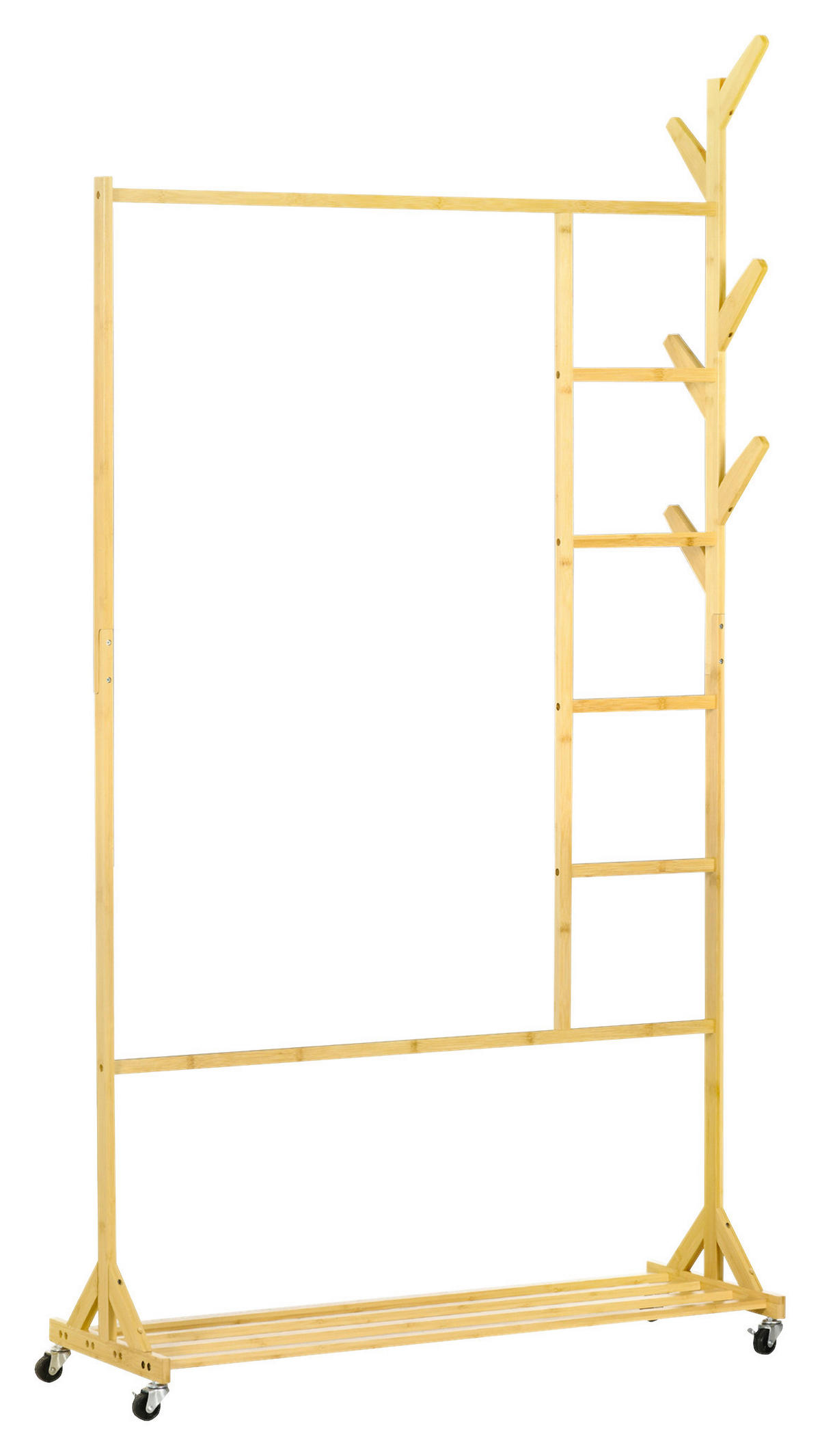 HOMCOM Kleiderständer natur Polypropylen B/H/L: ca. 37x100x191 cm Kleiderständer - natur (191,00/37,00/100,00cm) - HOMCOM
