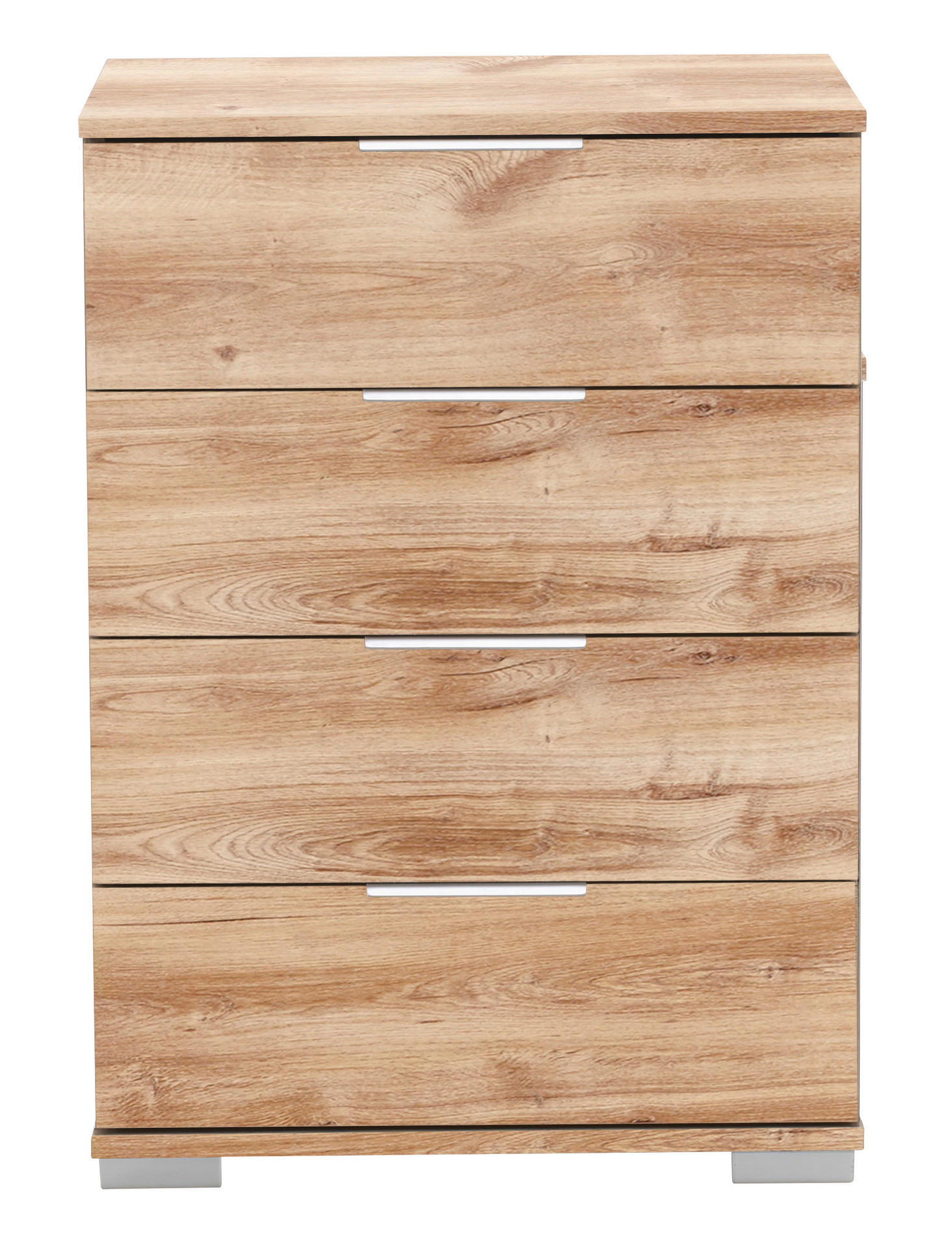 Nachtkonsole Easy Plus Eiche Nachbildung B/H/T: ca. 52x74x38 cm Easy Plus - Eiche/Silbergrau (52,00/74,00/38,00cm)