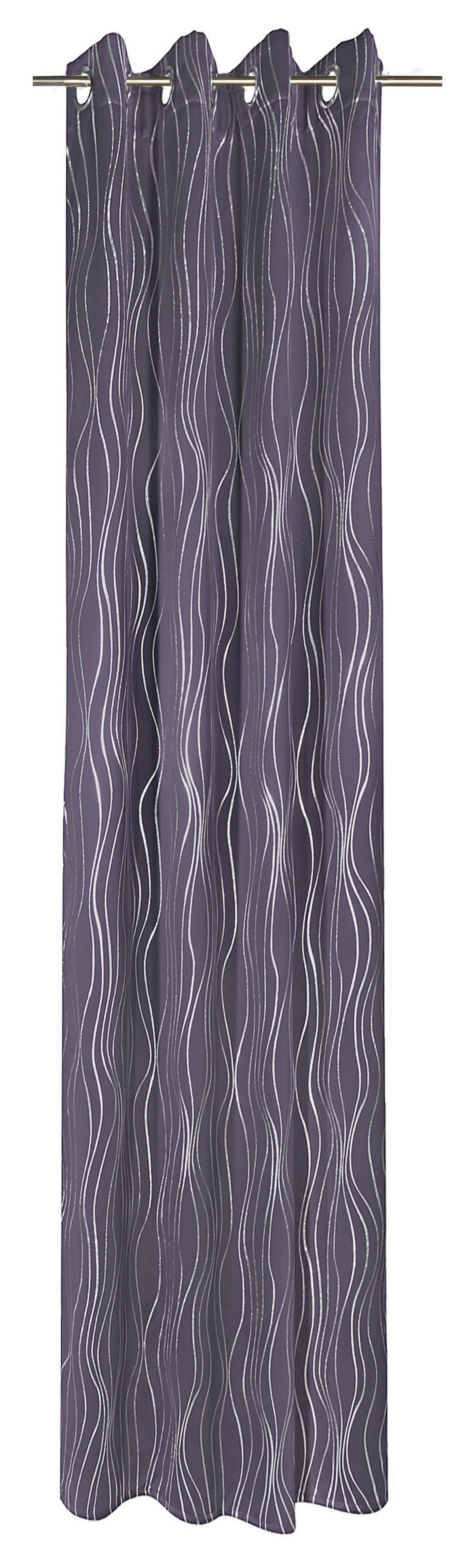 Verdunklungsvorhang Monaco grau B/L: ca. 135x245 cm Monaco - silber/grau (135,00/245,00cm)