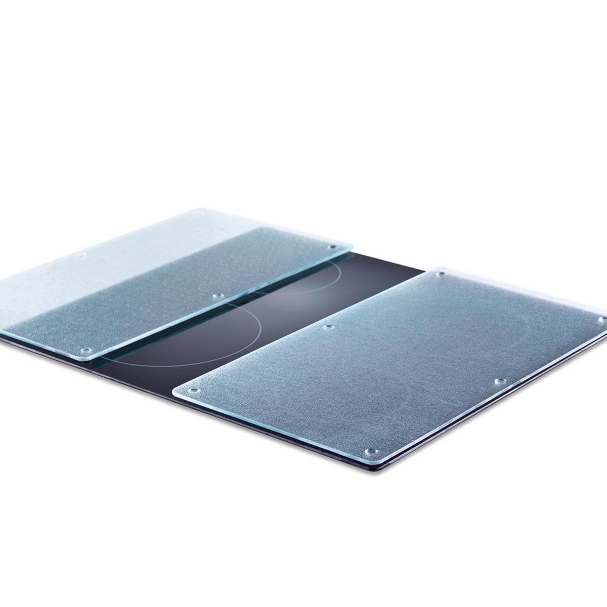 Zeller Herdabdeck-/Schneideplattenset transparent Glas B/H/L: ca. 30x0,7x52 cm Herdabdeck-/u.Schneidplattenset - transparent (52,00/30,00/0,70cm) - Zeller