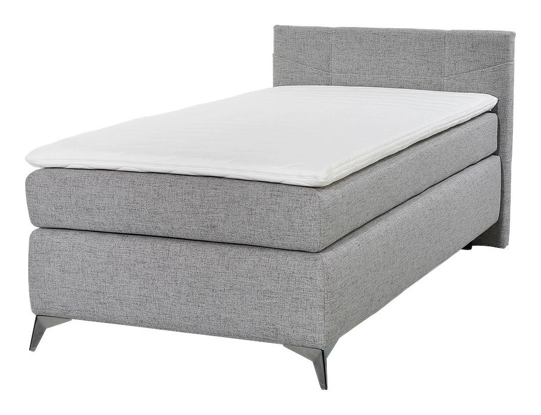 Boxspringbett  grau Liegefläche B/L: ca. 100x200 cm Nora_Boxspringbett - grau (104,00/102,00/210,00cm)