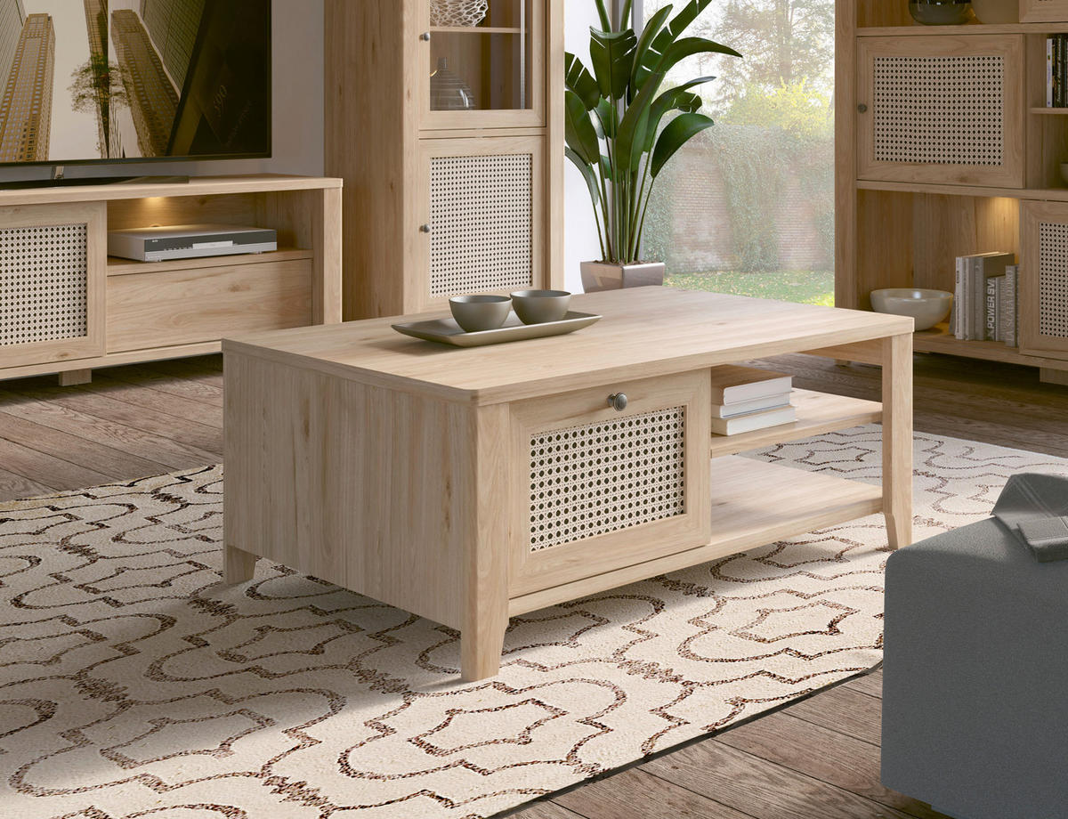 Couchtisch Cestino Jackson Hickory Nachbildung B/H/T: ca. 110x43,5x68 cm Cestino - (110,00/43,50/68,00cm)