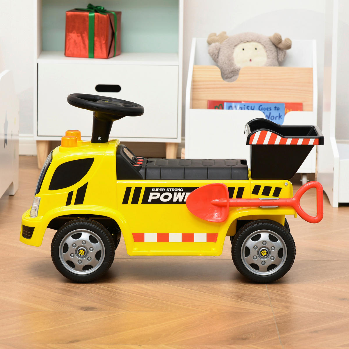 HOMCOM Kinder-Rutschauto gelb B/H/L: ca. 28,2x42x72 cm Rutschauto - gelb (72,00/28,20/42,00cm) - HOMCOM